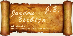 Jordan Bilbija vizit kartica